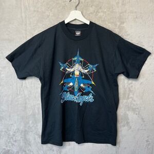 Vintage Single Stitch Blue Angels T-Shirt U.S. Navy 1987 USA XL Flight Line Co